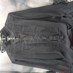 Go Silk Black Lace Blouse